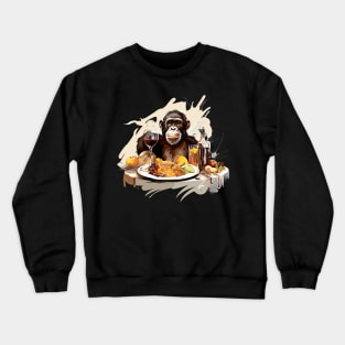 Happy Thanksgiving Monkey Crewneck Sweatshirt